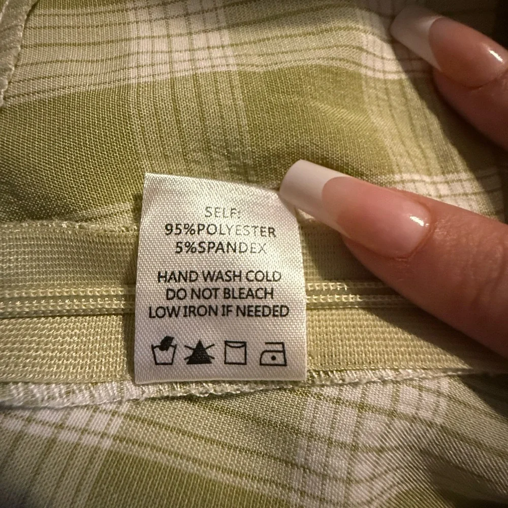 Blue Blush Gingham Pleated Mini Skirt - Picture 3 of 4